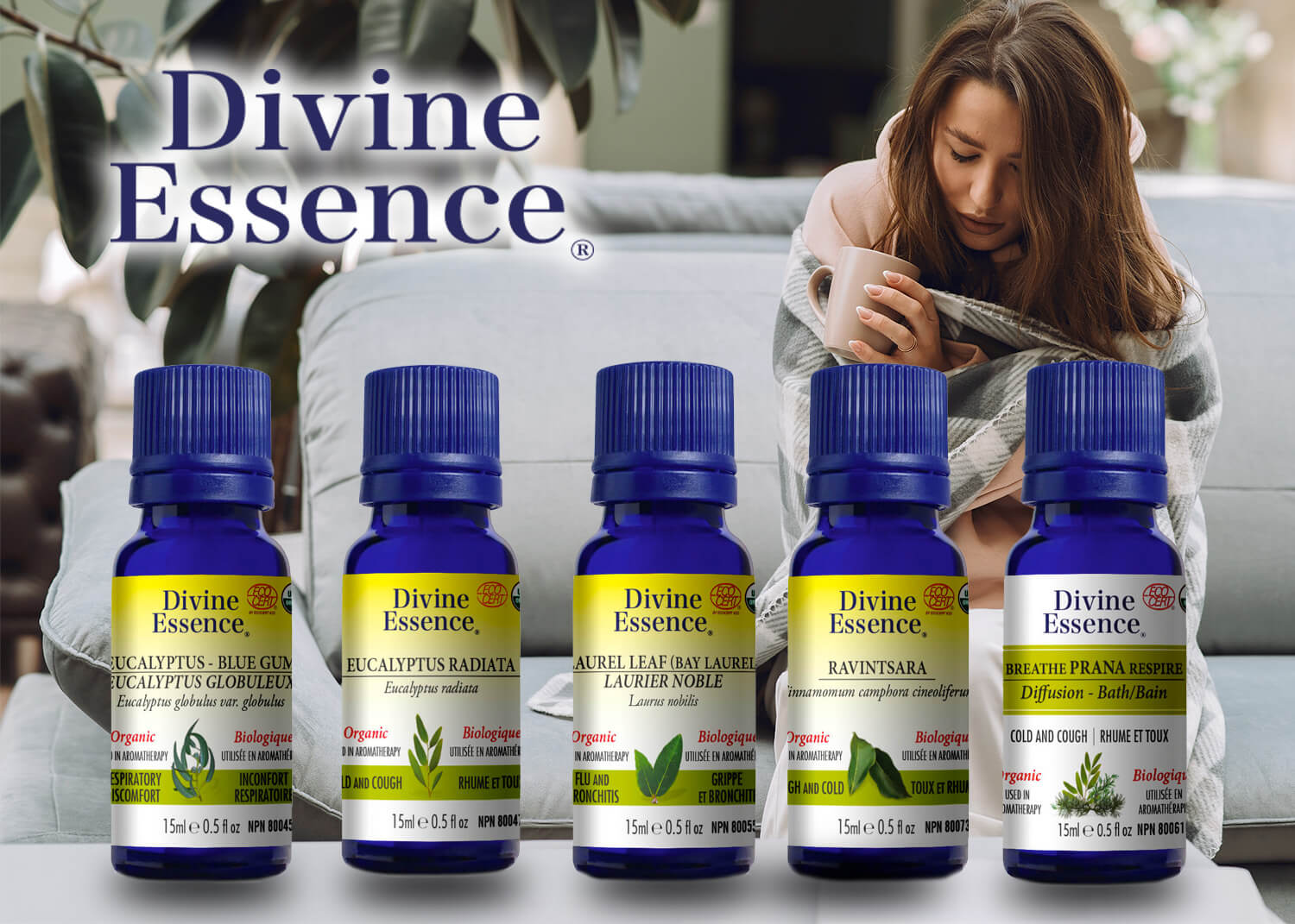 Divine Essence - Huile essentielle biologique - Romarin Cinéole 15 mL